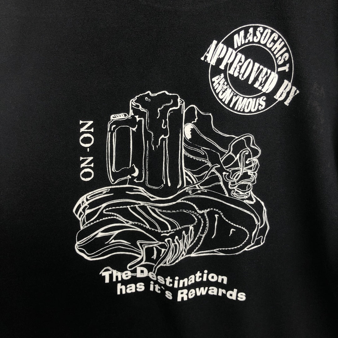 90'S Gildan Long-Sleeve T-Shirt, Made in Canada, Men's Size L (approx.) cotton black type Vintage Second Hand