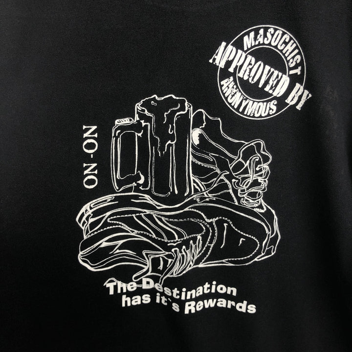 90'S Gildan Long-Sleeve T-Shirt, Made in Canada, Men's Size L (approx.) cotton black type Vintage Second Hand