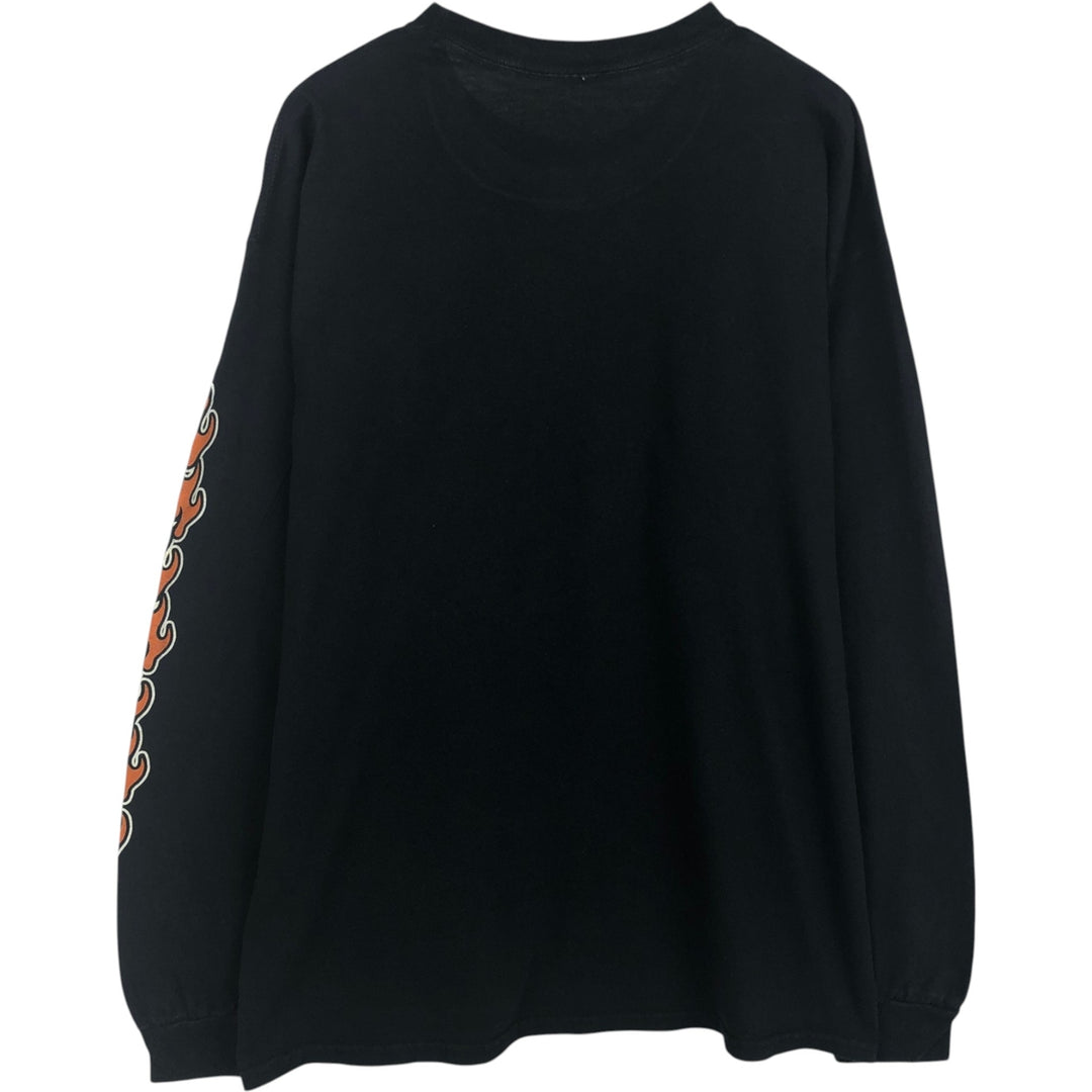BLEACH Character Print Long-Sleeve T-Shirt (Men's XL equivalent) cotton black type Vintage Second Hand