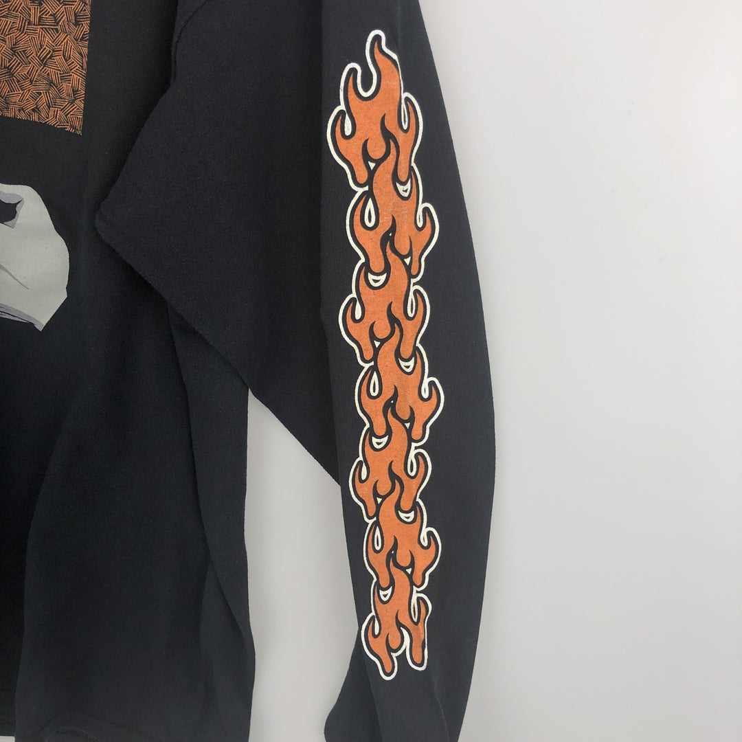 BLEACH Character Print Long-Sleeve T-Shirt (Men's XL equivalent) cotton black type Vintage Second Hand
