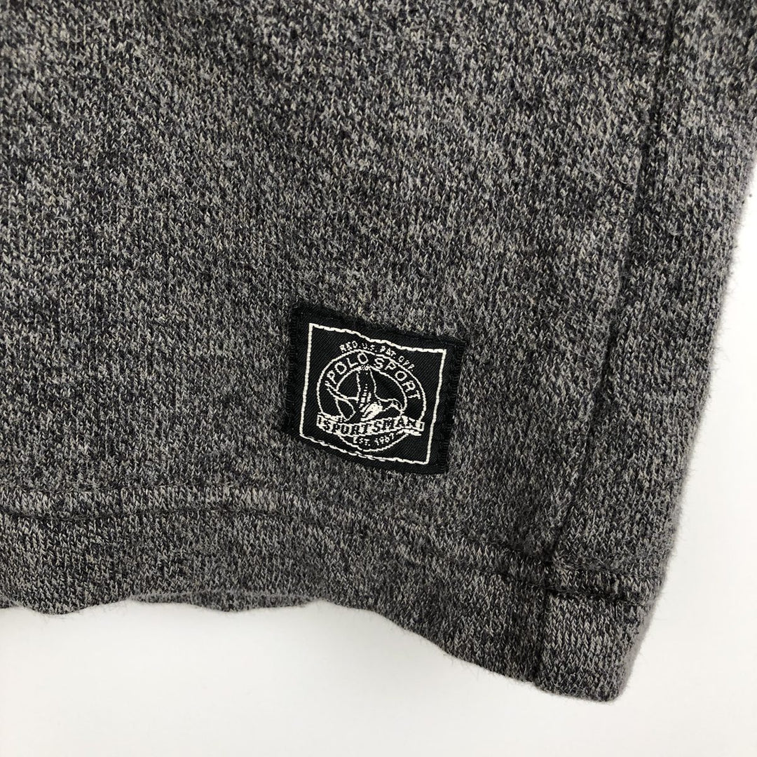 90'S Ralph Lauren POLO SPORTSMAN Henley Neck Long-Sleeve T-Shirt, Men's Size XL (Equivalent), Vintage cotton gray type Vintage Second Hand