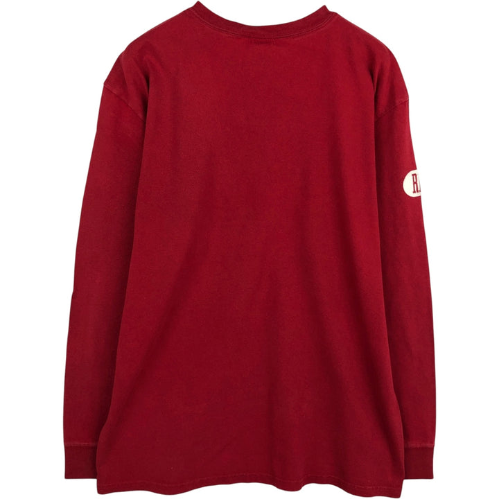 2000'S Ralph Lauren Polo Jeans Company long-sleeved T-shirt, men's size small cotton red type Vintage Second Hand