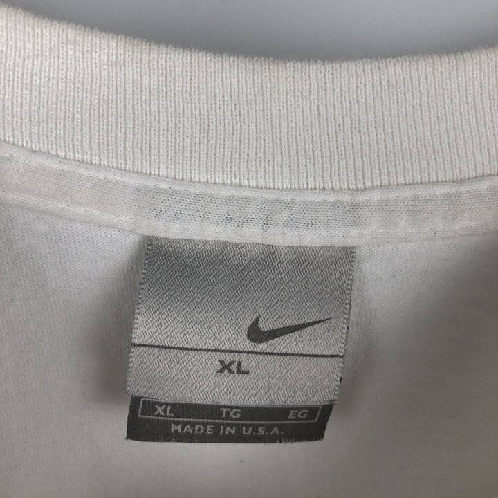 90s-00'S Nike Long-Sleeve T-Shirt, Made in USA, Men's XL equivalent, Vintage cotton white type Vintage Second Hand