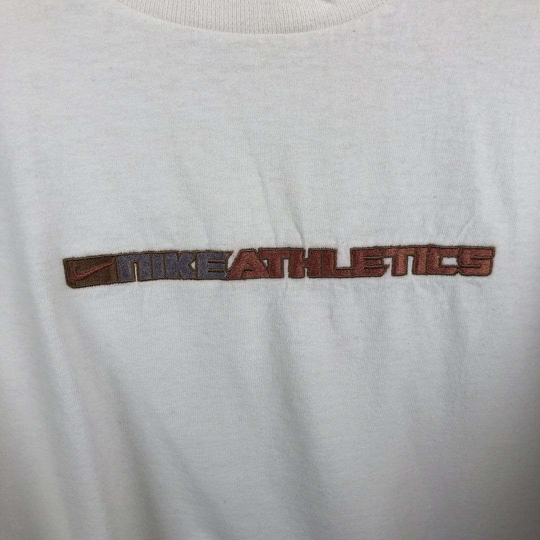 90s-00'S Nike Long-Sleeve T-Shirt, Made in USA, Men's XL equivalent, Vintage cotton white type Vintage Second Hand