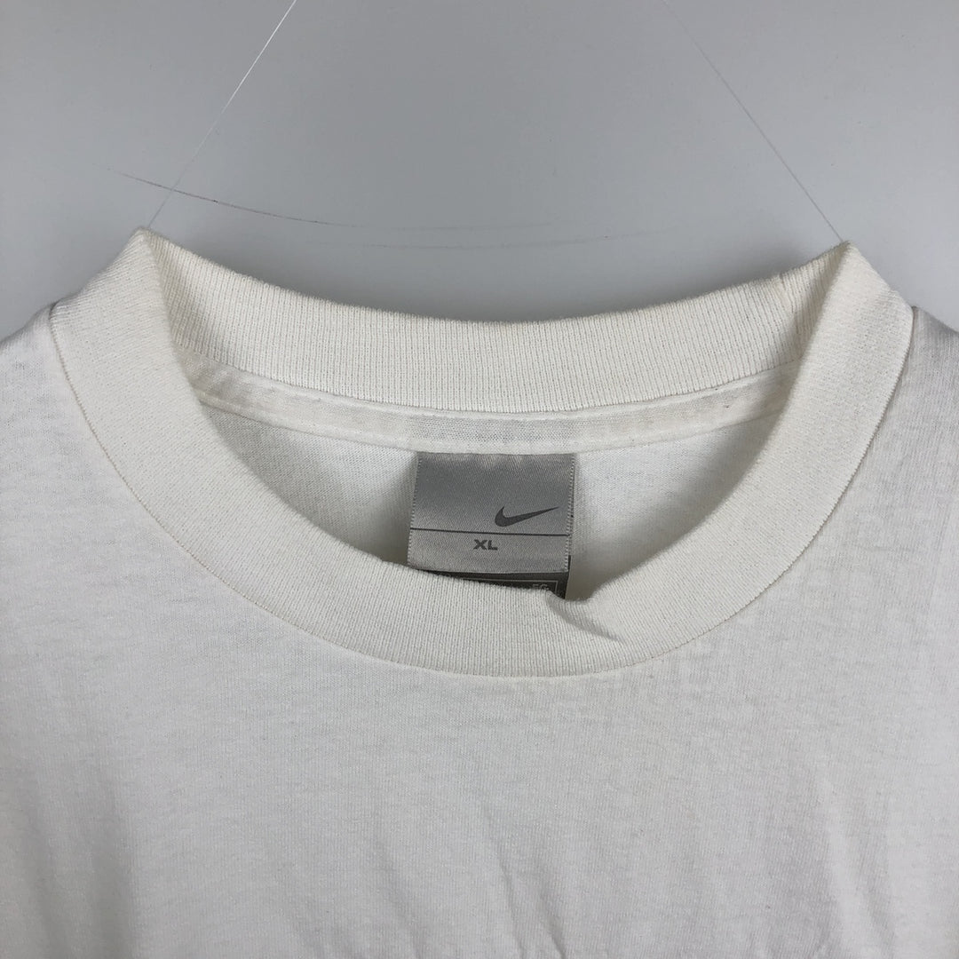 90s-00'S Nike Long-Sleeve T-Shirt, Made in USA, Men's XL equivalent, Vintage cotton white type Vintage Second Hand