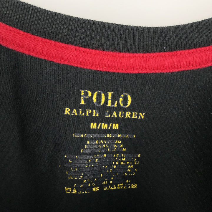 Ralph Lauren POLO RALPH LAUREN Polo Bear Long-Sleeve T-Shirt (Men's Size M) cotton black type Vintage Second Hand