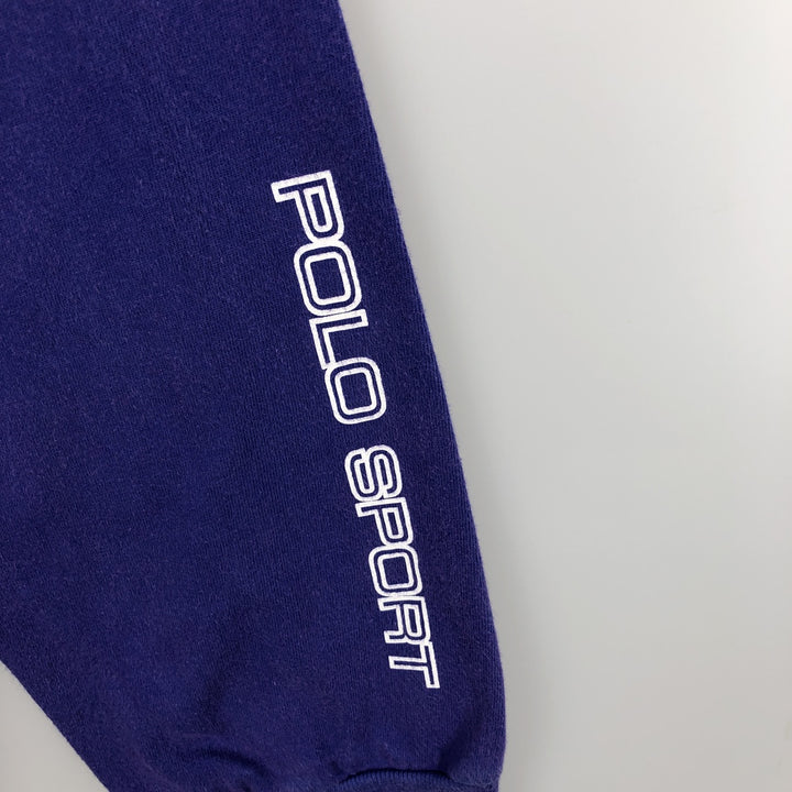 Ralph Lauren POLO SPORT Long Sleeve T-Shirt, Men's Size L cotton purple type Vintage Second Hand