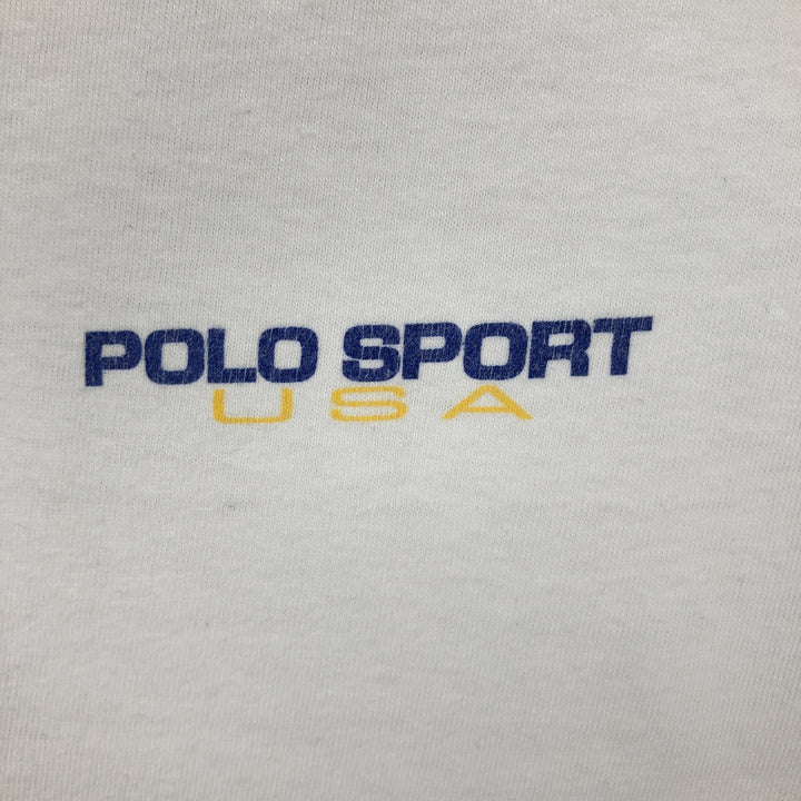 90'S Ralph Lauren POLO SPORT Long-Sleeve T-Shirt, Made in USA, Men's Size S (Equivalent), Vintage cotton white type Vintage Second Hand