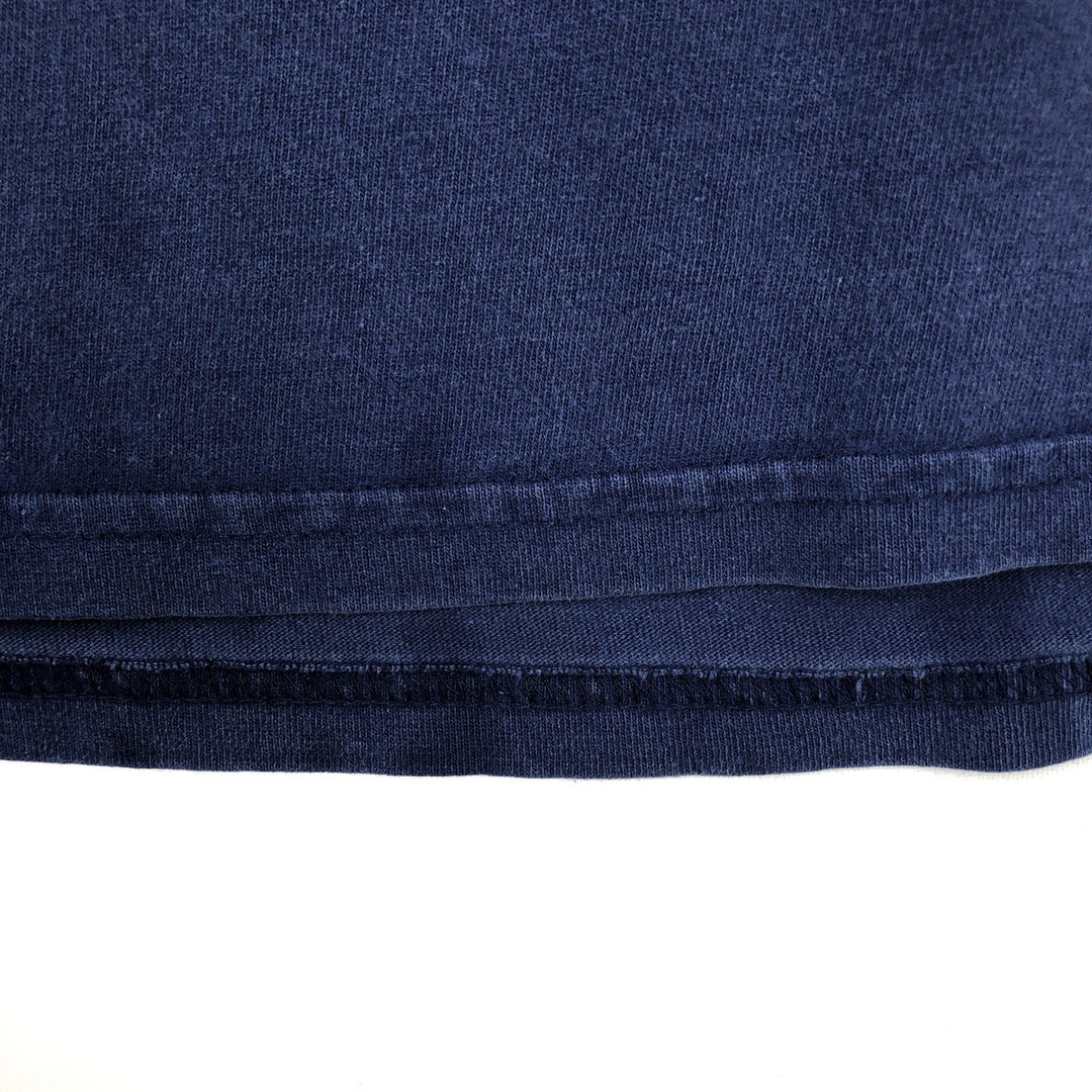 90'S Nike Long-Sleeve T-Shirt, Made in USA, Men's Size L (Equivalent), Vintage cotton Navy blue Vintage Second Hand
