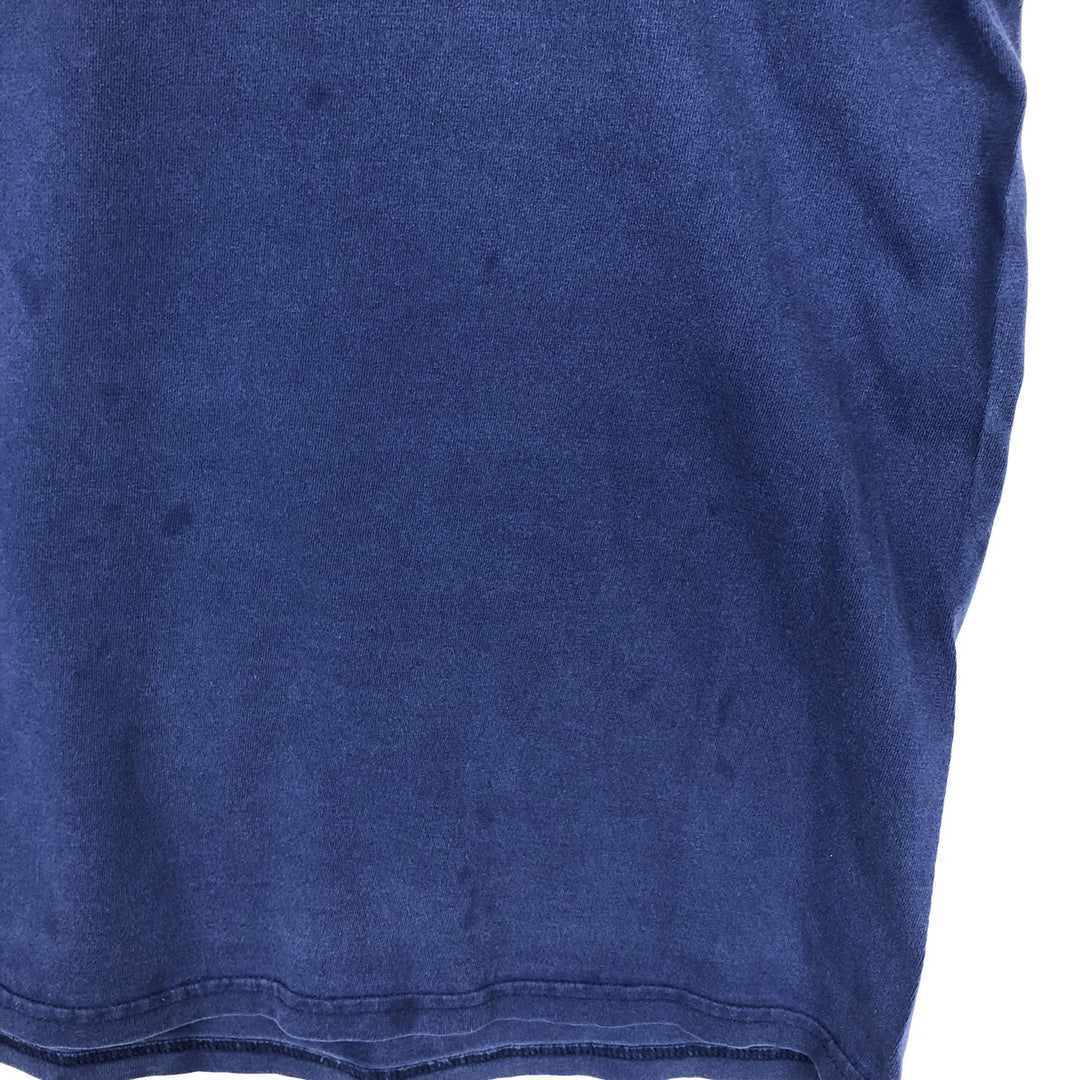 90'S Nike Long-Sleeve T-Shirt, Made in USA, Men's Size L (Equivalent), Vintage cotton Navy blue Vintage Second Hand