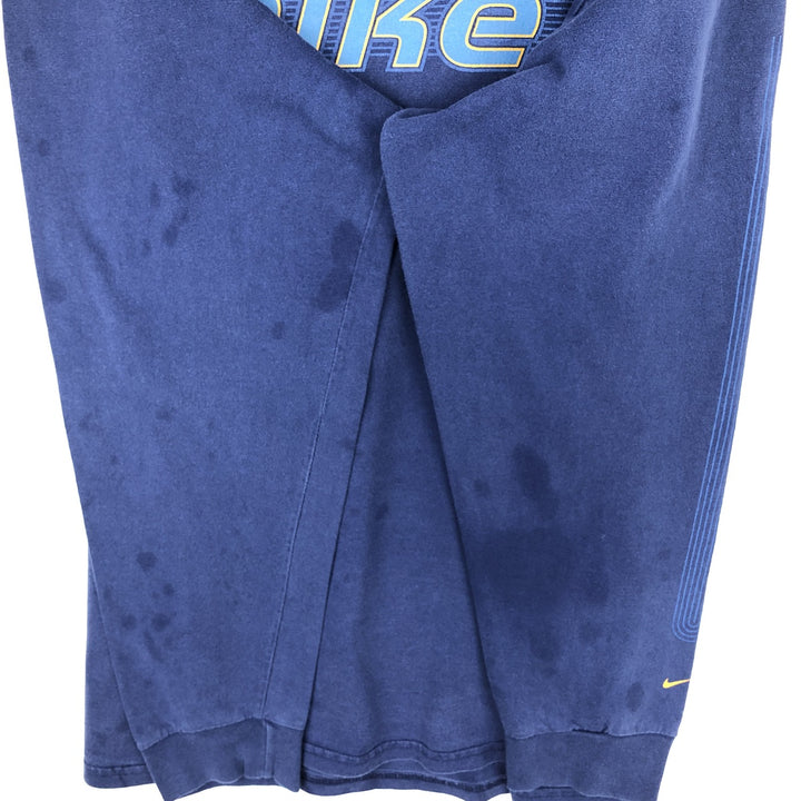 90'S Nike Long-Sleeve T-Shirt, Made in USA, Men's Size L (Equivalent), Vintage cotton Navy blue Vintage Second Hand