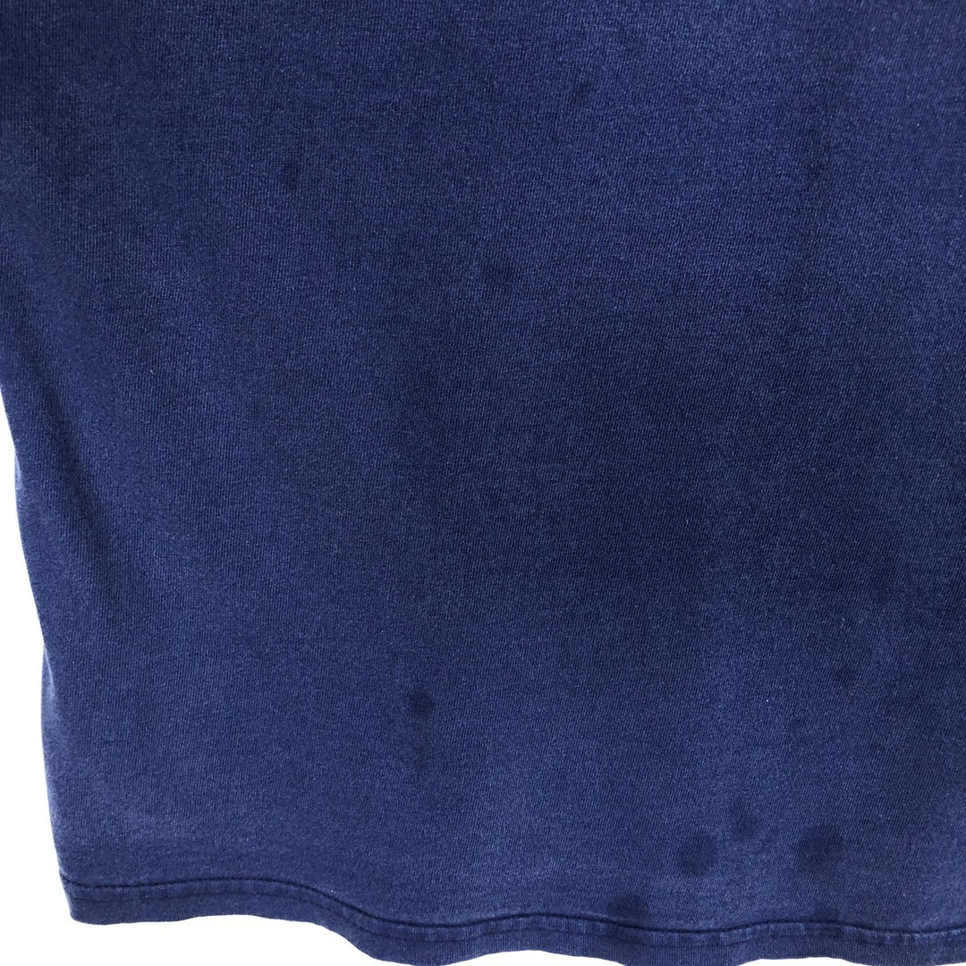 90'S Nike Long-Sleeve T-Shirt, Made in USA, Men's Size L (Equivalent), Vintage cotton Navy blue Vintage Second Hand