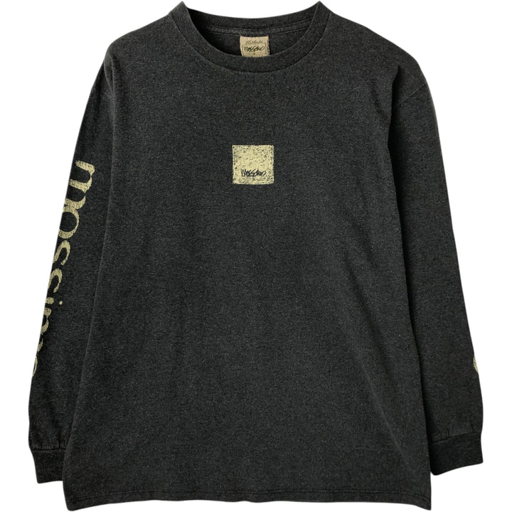 90s-era Mossimo long-sleeved T-shirt, made in USA, men's size S equivalent, vintage. cotton gray type Vintage Second Hand