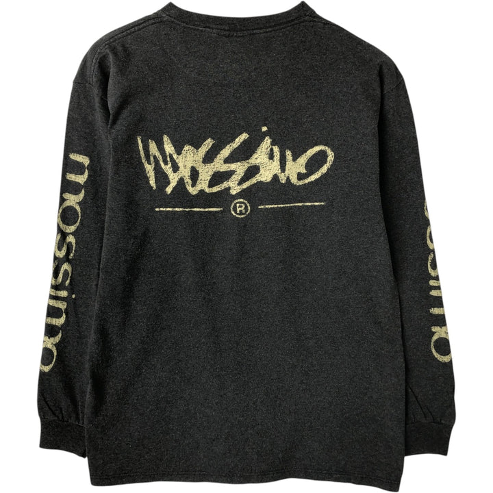 90s-era Mossimo long-sleeved T-shirt, made in USA, men's size S equivalent, vintage. cotton gray type Vintage Second Hand
