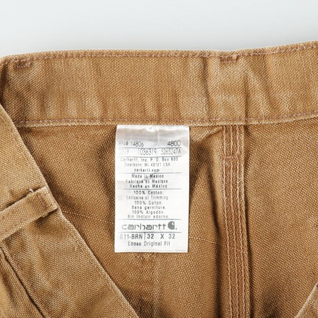 Carhartt Loose Original Fit Duck Painter Pants, Men's, W32 equivalent cotton Beige type Vintage Second Hand
