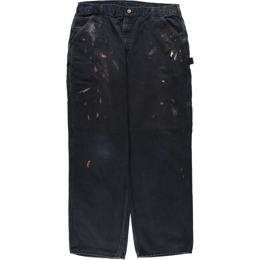 Carhartt Dungaree Fit Painted Duck Painter Pants, Men's W37 (approx.) cotton black type Vintage Second Hand