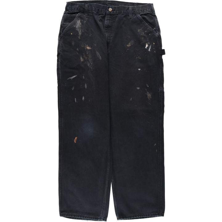 Carhartt Dungaree Fit Painted Duck Painter Pants, Men's W37 (approx.) cotton black type Vintage Second Hand