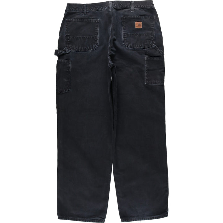 Carhartt Dungaree Fit Painted Duck Painter Pants, Men's W37 (approx.) cotton black type Vintage Second Hand
