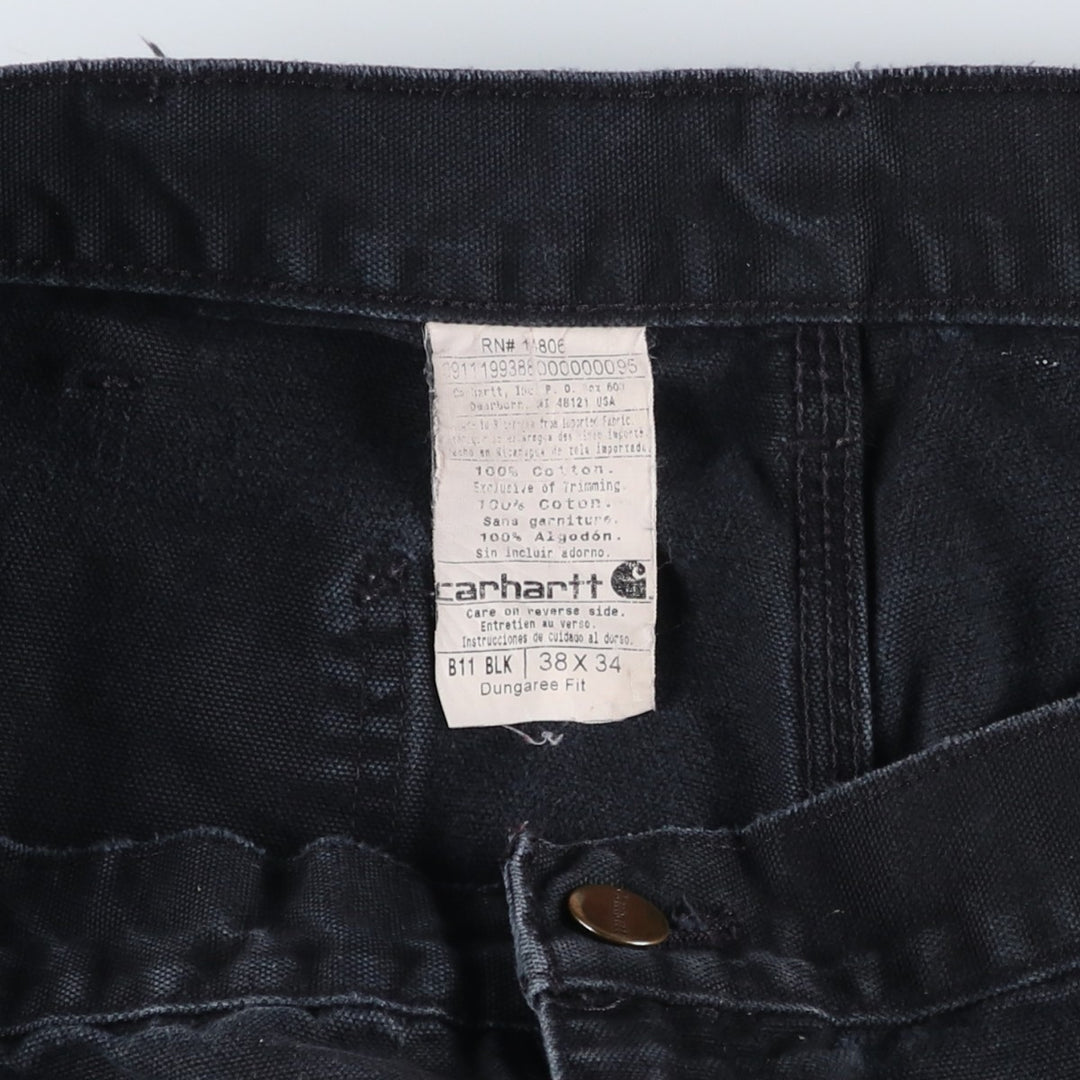 Carhartt Dungaree Fit Painted Duck Painter Pants, Men's W37 (approx.) cotton black type Vintage Second Hand