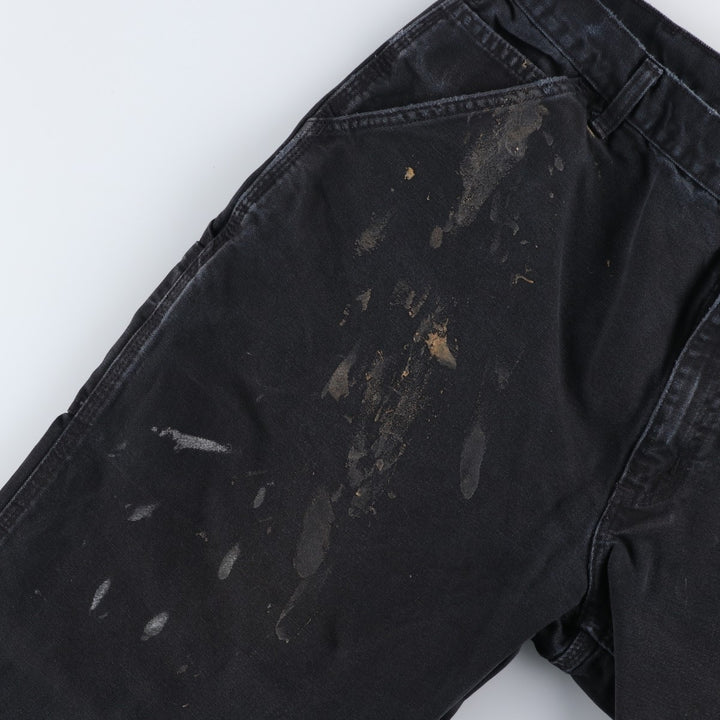 Carhartt Dungaree Fit Painted Duck Painter Pants, Men's W37 (approx.) cotton black type Vintage Second Hand