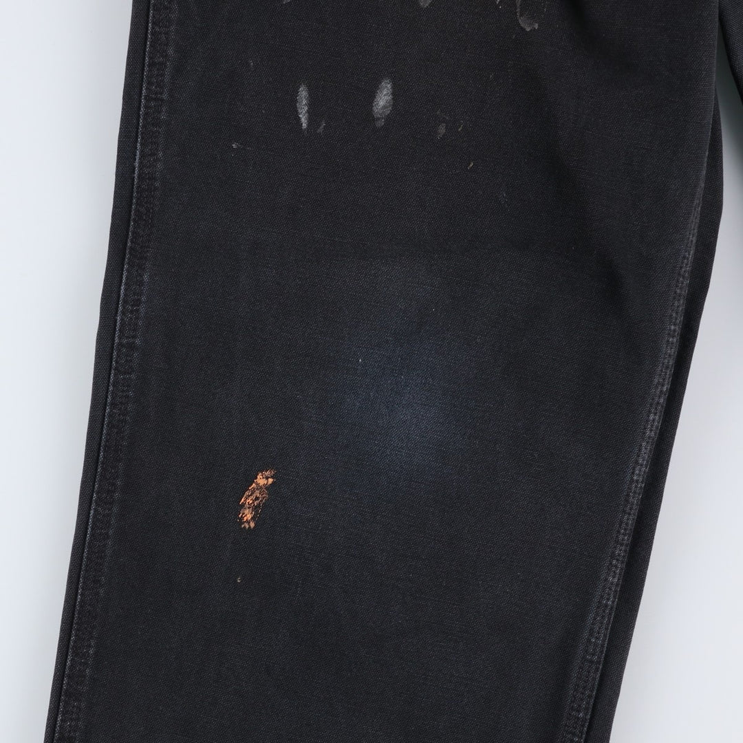 Carhartt Dungaree Fit Painted Duck Painter Pants, Men's W37 (approx.) cotton black type Vintage Second Hand