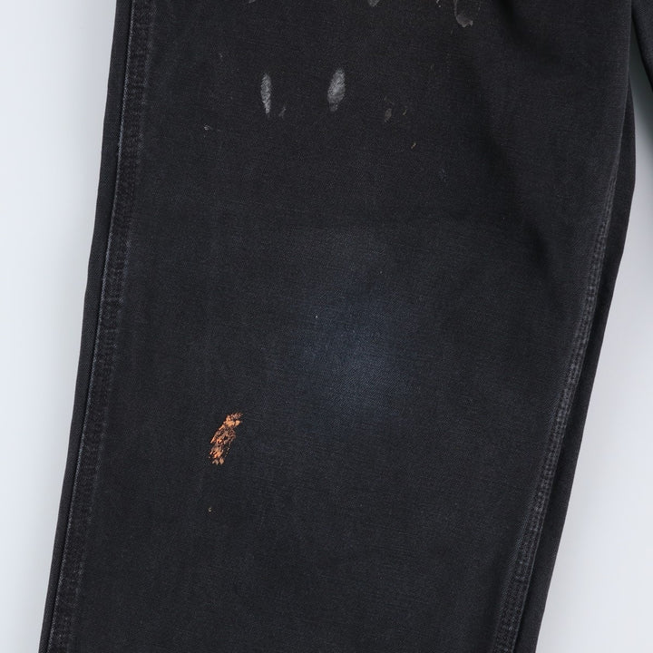 Carhartt Dungaree Fit Painted Duck Painter Pants, Men's W37 (approx.) cotton black type Vintage Second Hand