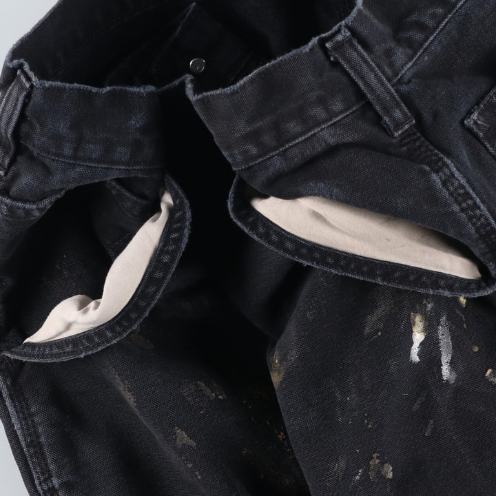 Carhartt Dungaree Fit Painted Duck Painter Pants, Men's W37 (approx.) cotton black type Vintage Second Hand