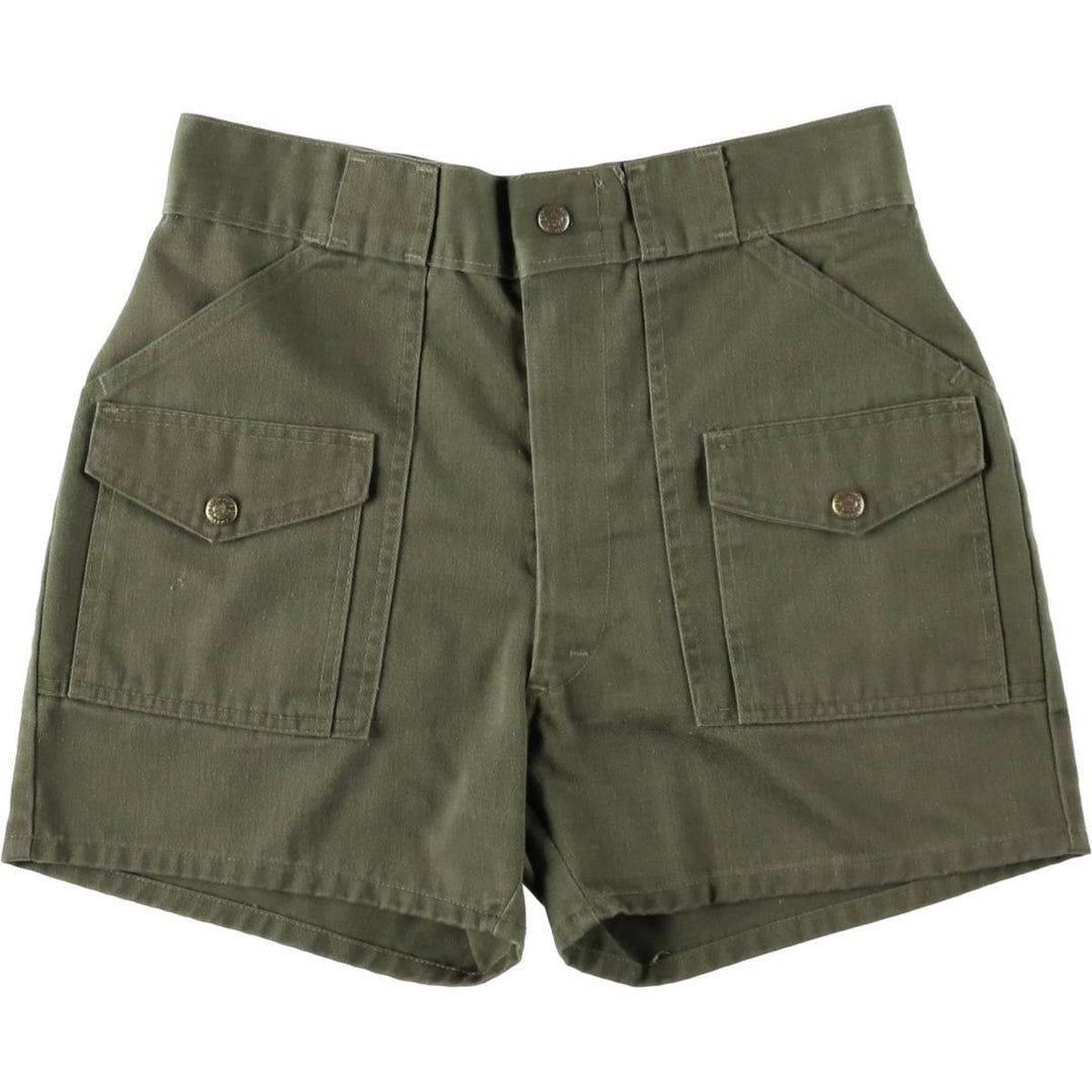 ~1980'S Boy Scout Pants Shorts, Made in USA, Women's Size L (equivalent to W29), Vintage unclear Khaki type Vintage Second Hand
