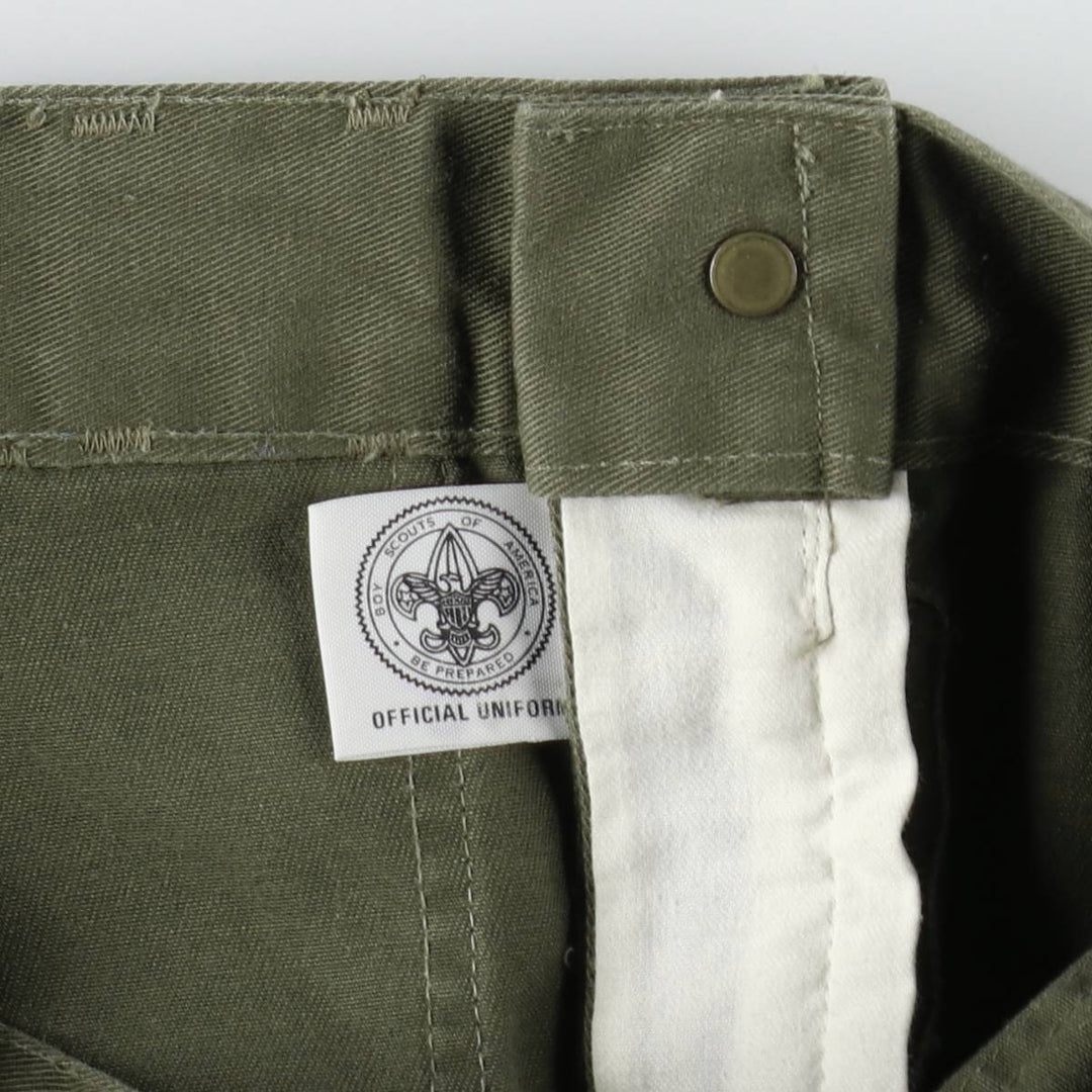 ~1980'S Boy Scout Pants Shorts, Made in USA, Women's Size L (equivalent to W29), Vintage unclear Khaki type Vintage Second Hand
