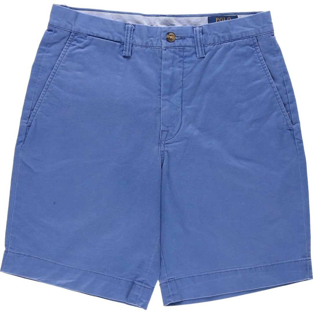 Ralph Lauren POLO RALPH LAUREN STRUTCH CLASSIC FIT Chino Shorts, Women's Size L (equivalent to W30) cotton blue type Vintage Second Hand