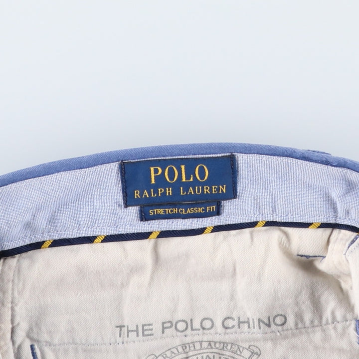 Ralph Lauren POLO RALPH LAUREN STRUTCH CLASSIC FIT Chino Shorts, Women's Size L (equivalent to W30) cotton blue type Vintage Second Hand