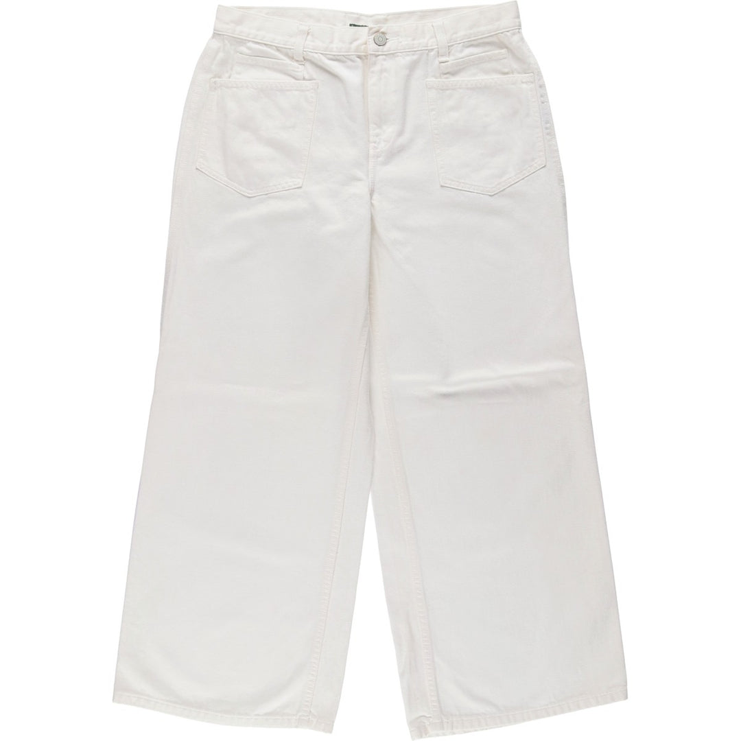 Ralph Lauren LAUREN JEANS COMPANY White Denim Straight Leg Jeans, Women's Size XL (W31 equivalent) cotton white type Vintage Second Hand