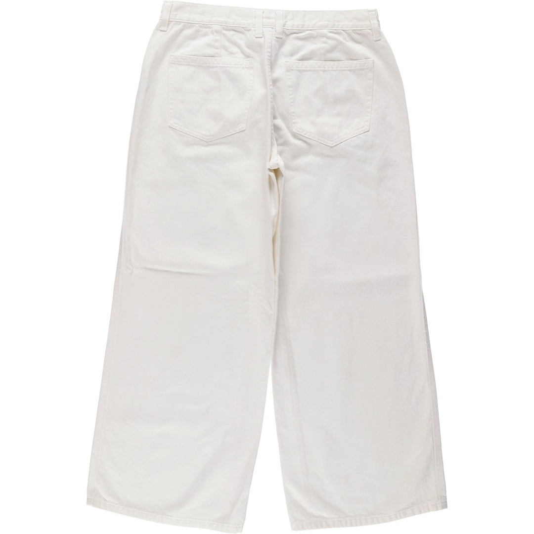 Ralph Lauren LAUREN JEANS COMPANY White Denim Straight Leg Jeans, Women's Size XL (W31 equivalent) cotton white type Vintage Second Hand