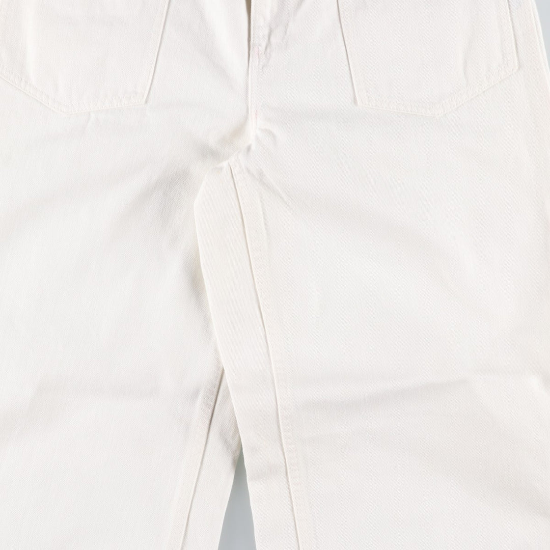 Ralph Lauren LAUREN JEANS COMPANY White Denim Straight Leg Jeans, Women's Size XL (W31 equivalent) cotton white type Vintage Second Hand