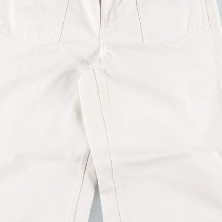 Ralph Lauren LAUREN JEANS COMPANY White Denim Straight Leg Jeans, Women's Size XL (W31 equivalent) cotton white type Vintage Second Hand