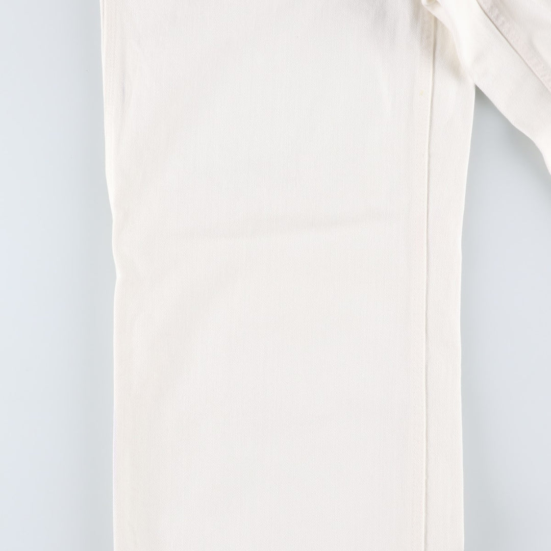 Ralph Lauren LAUREN JEANS COMPANY White Denim Straight Leg Jeans, Women's Size XL (W31 equivalent) cotton white type Vintage Second Hand