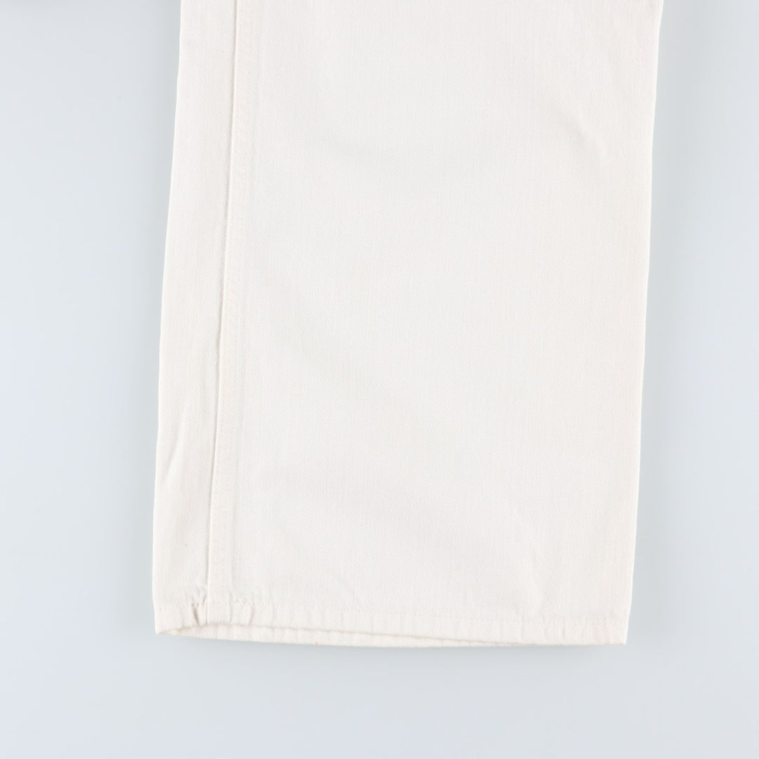 Ralph Lauren LAUREN JEANS COMPANY White Denim Straight Leg Jeans, Women's Size XL (W31 equivalent) cotton white type Vintage Second Hand