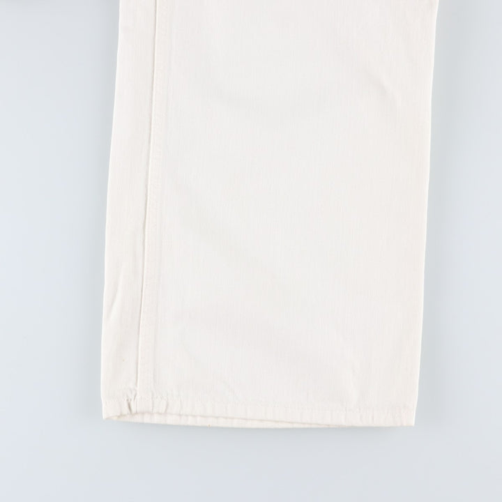 Ralph Lauren LAUREN JEANS COMPANY White Denim Straight Leg Jeans, Women's Size XL (W31 equivalent) cotton white type Vintage Second Hand