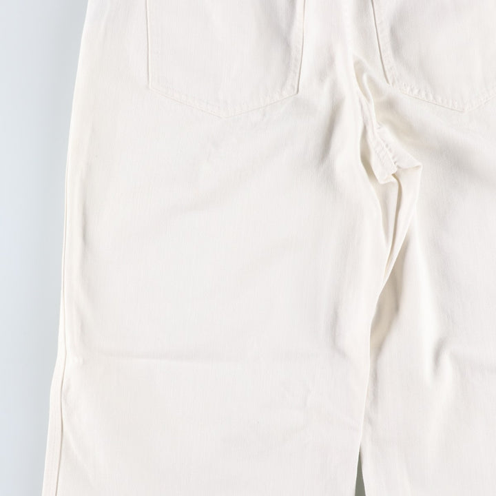 Ralph Lauren LAUREN JEANS COMPANY White Denim Straight Leg Jeans, Women's Size XL (W31 equivalent) cotton white type Vintage Second Hand