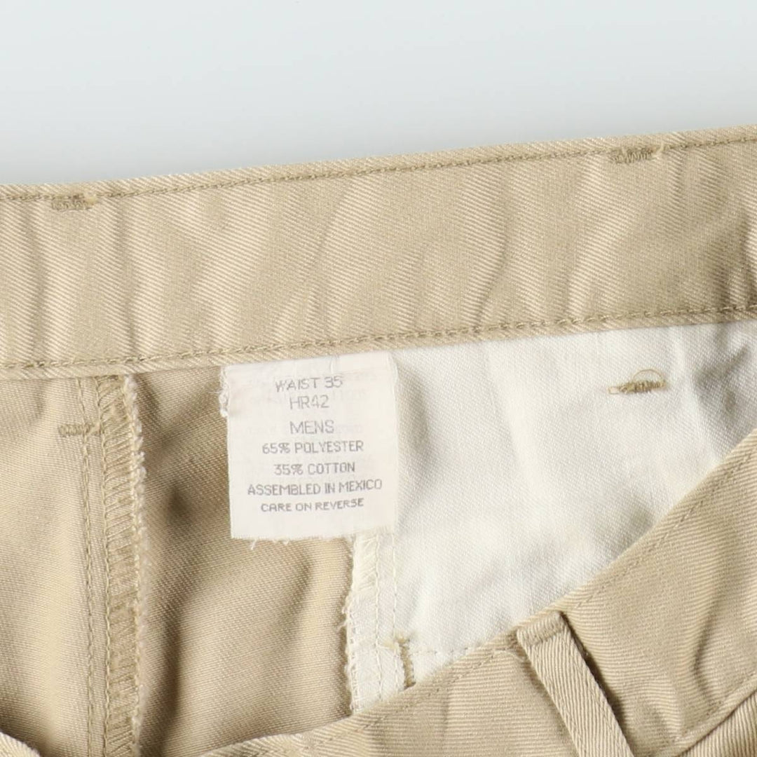 LLBean CLASSIC FIT Two-Pleat Chino Pants, Men's Size W34 (approx.) polyester Beige type Vintage Second Hand
