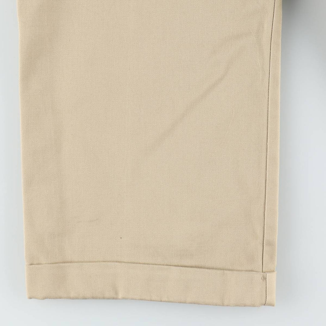LLBean CLASSIC FIT Two-Pleat Chino Pants, Men's Size W34 (approx.) polyester Beige type Vintage Second Hand