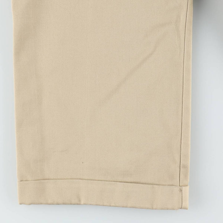 LLBean CLASSIC FIT Two-Pleat Chino Pants, Men's Size W34 (approx.) polyester Beige type Vintage Second Hand