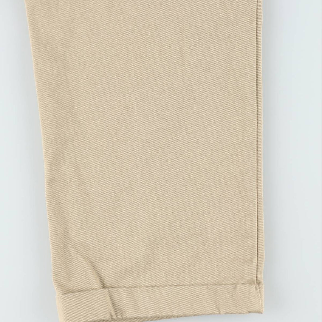 LLBean CLASSIC FIT Two-Pleat Chino Pants, Men's Size W34 (approx.) polyester Beige type Vintage Second Hand