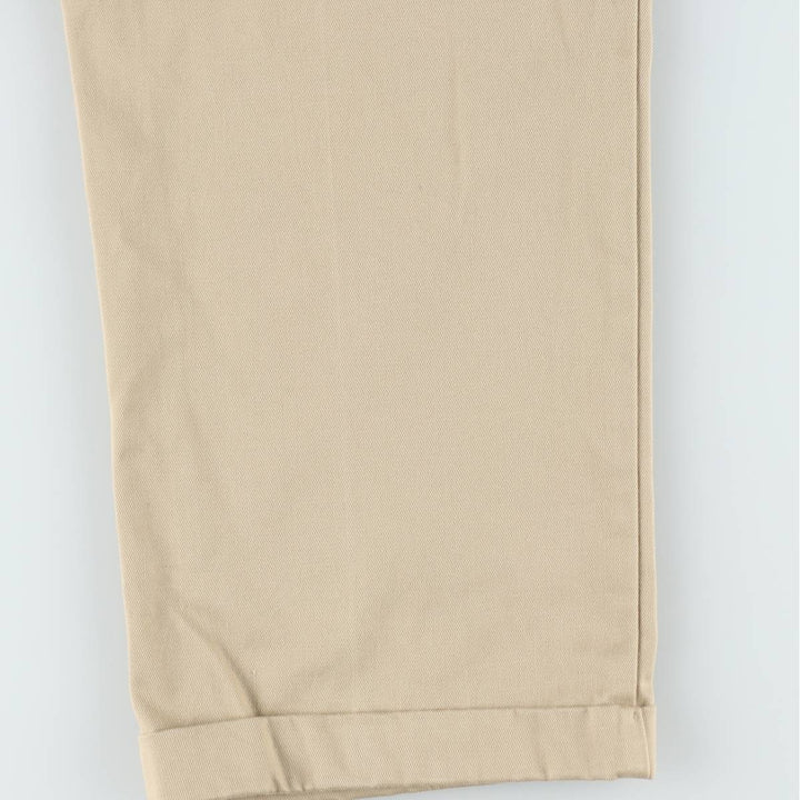 LLBean CLASSIC FIT Two-Pleat Chino Pants, Men's Size W34 (approx.) polyester Beige type Vintage Second Hand