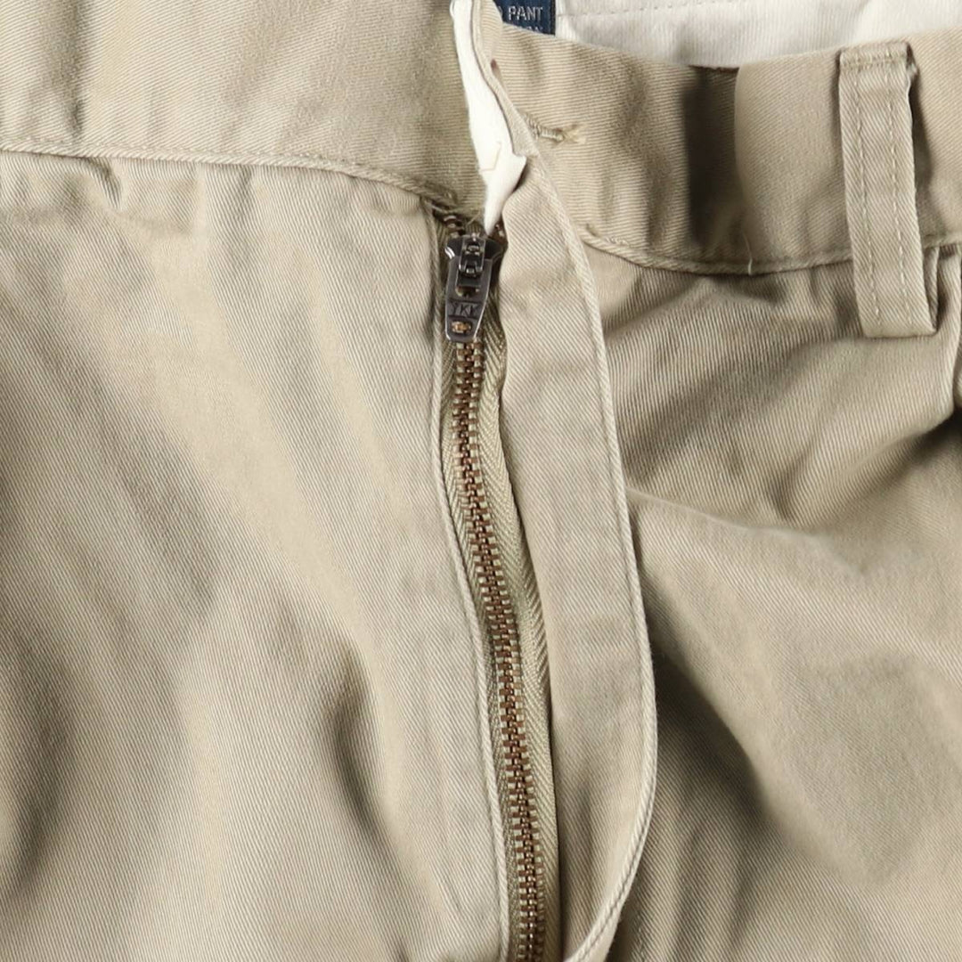 Ralph Lauren POLO by Ralph Lauren HAMMOND PANT, two-pleat chino pants, men's, w34 equivalent cotton Beige type Vintage Second Hand