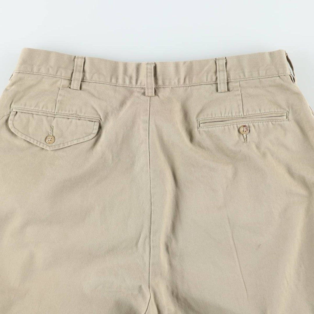 Ralph Lauren POLO by Ralph Lauren HAMMOND PANT, two-pleat chino pants, men's, w34 equivalent cotton Beige type Vintage Second Hand