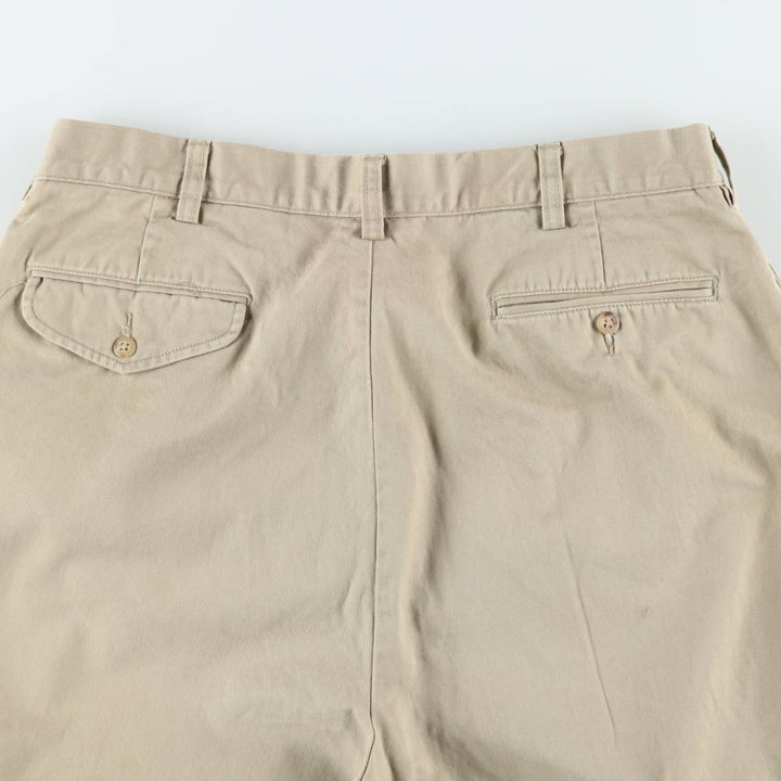 Ralph Lauren POLO by Ralph Lauren HAMMOND PANT, two-pleat chino pants, men's, w34 equivalent cotton Beige type Vintage Second Hand