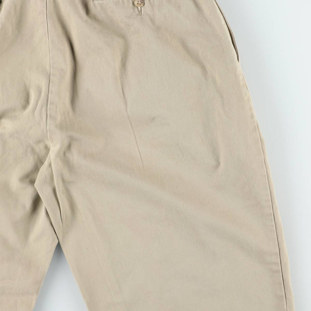 Ralph Lauren POLO by Ralph Lauren HAMMOND PANT, two-pleat chino pants, men's, w34 equivalent cotton Beige type Vintage Second Hand