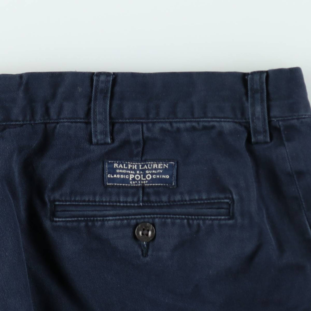 Ralph Lauren POLO by Ralph Lauren PROSPECT PANT Chino pants for men, equivalent to w36 cotton navy blue type Vintage Second Hand
