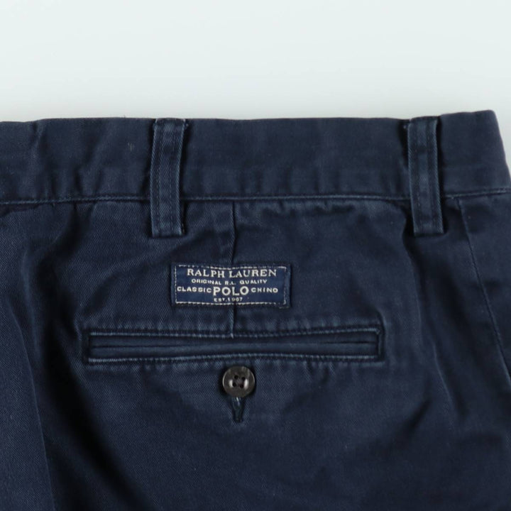 Ralph Lauren POLO by Ralph Lauren PROSPECT PANT Chino pants for men, equivalent to w36 cotton navy blue type Vintage Second Hand